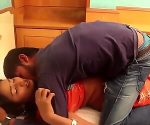Telugu ama de casa sari drapeado debajo del ombligo romance escena caliente